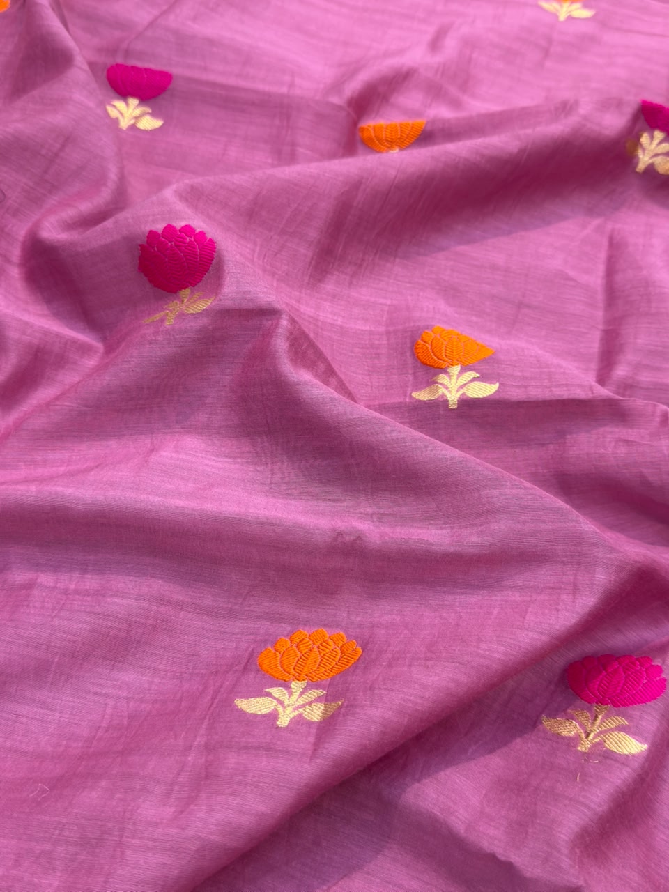 Onion Majenta Colour Chanderi Silk Suit Set