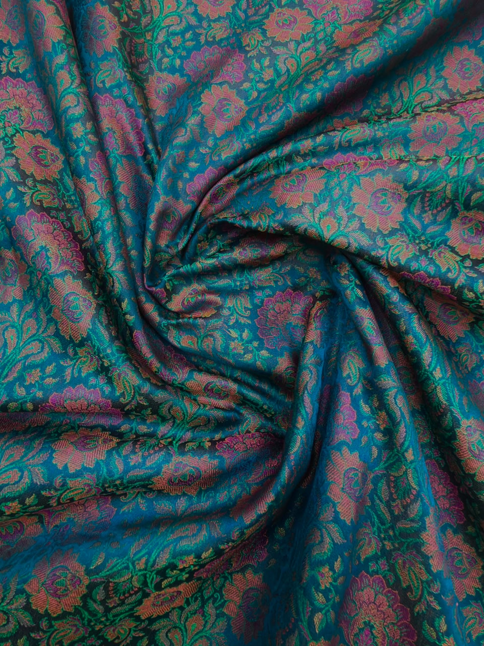Sapphire Colour Pure Banarasi Reshmi Silk Jamawar Tanchoi Fabrics