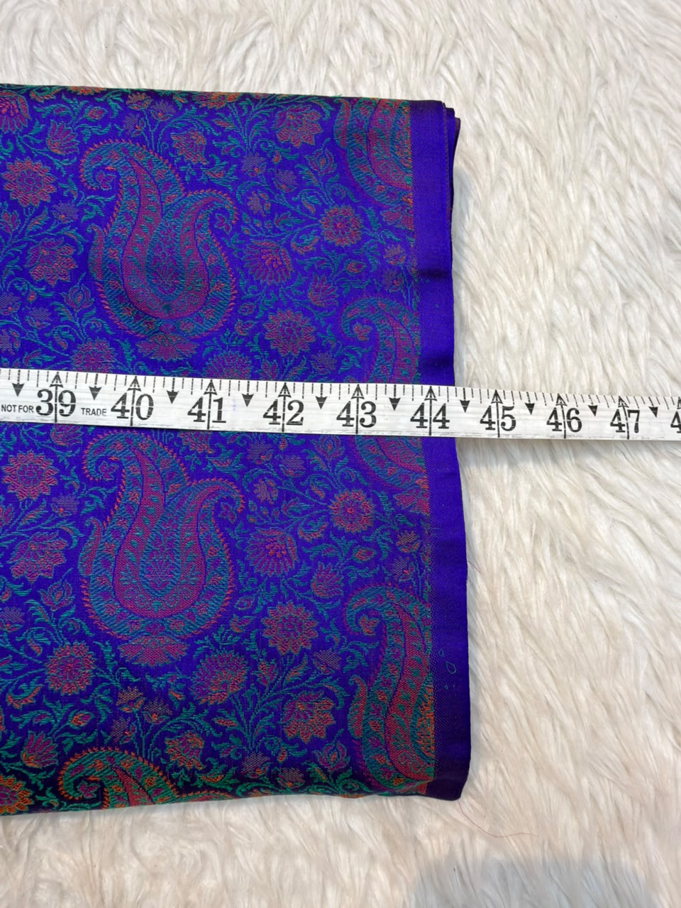 Royal Blue Colour Pure Banarasi Reshmi Silk Jamawar Tanchoi Fabrics