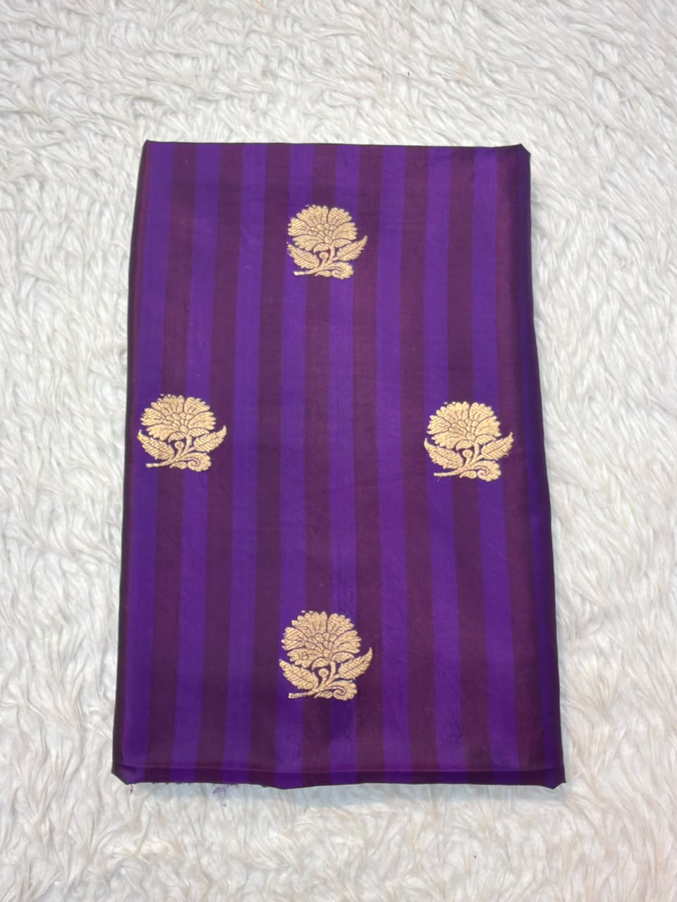 Handwoven Purple Colour Katan Silk Fabrics
