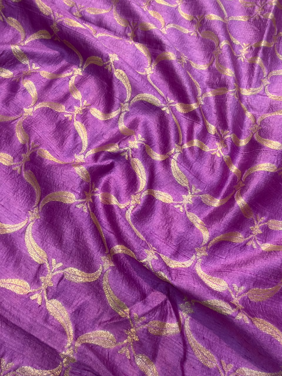 Purple Colour Raw Silk Suit Set