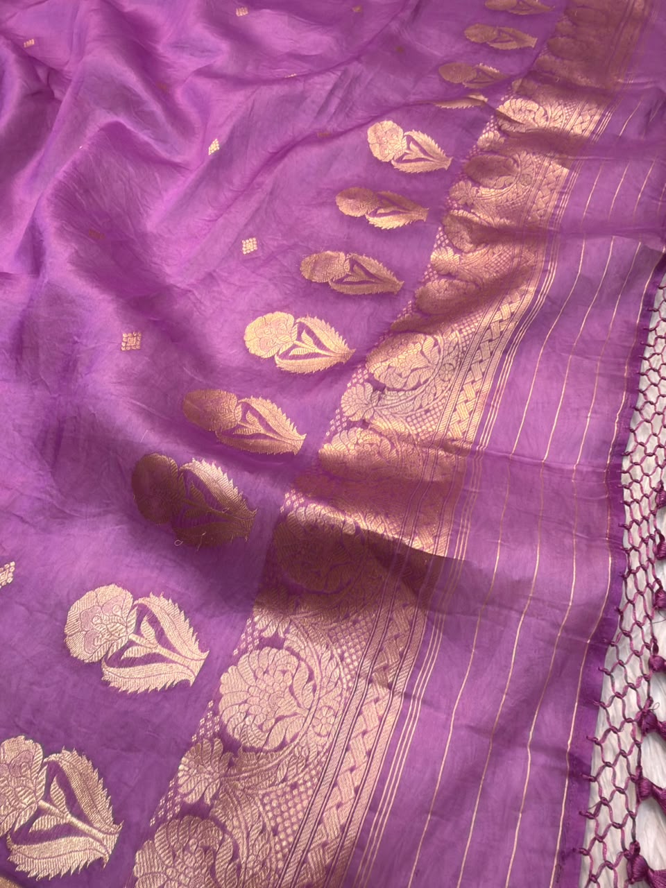 Purple Colour Raw Silk Suit Set