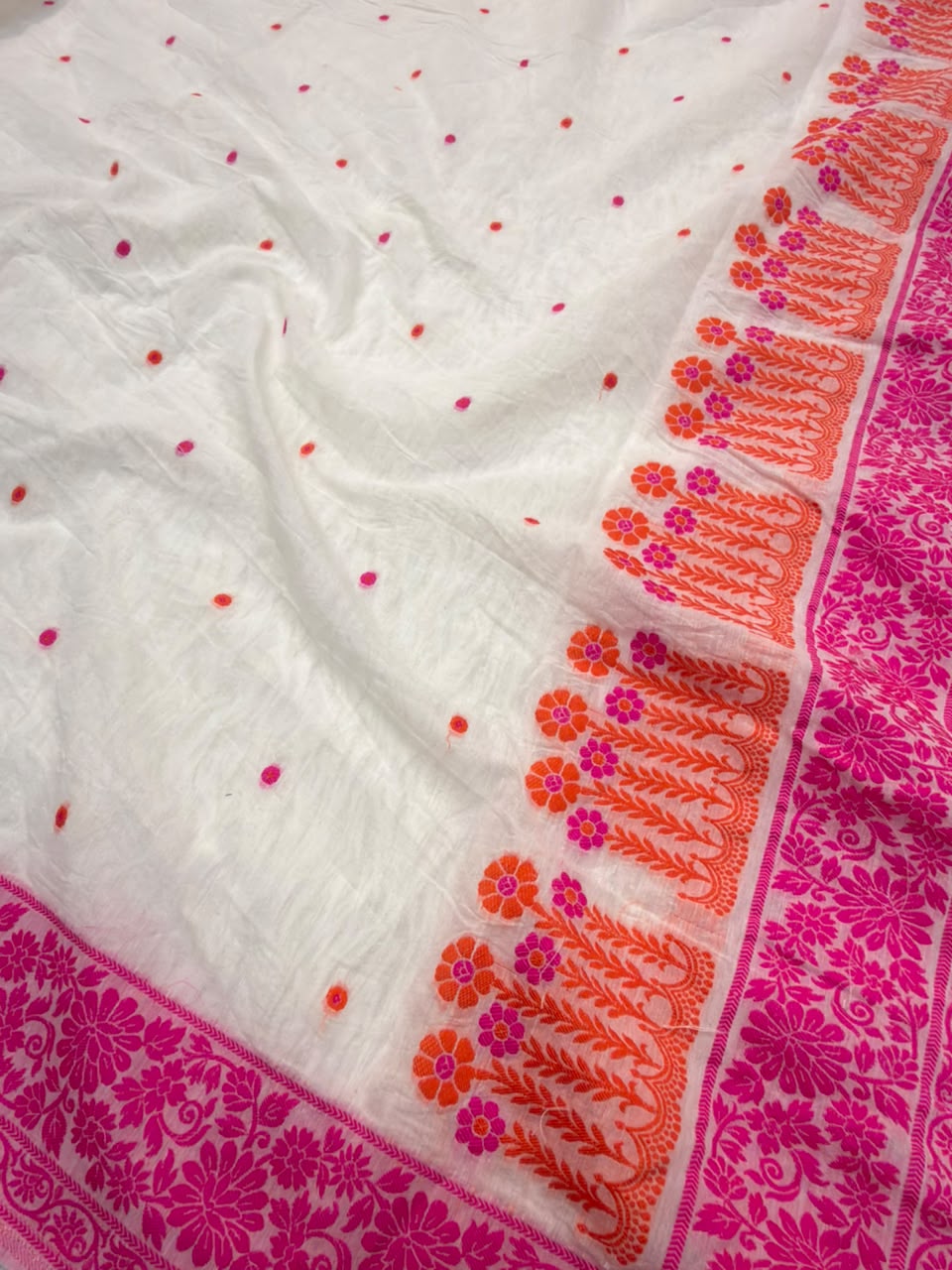 Off White Colour Chanderi Silk Suit Set