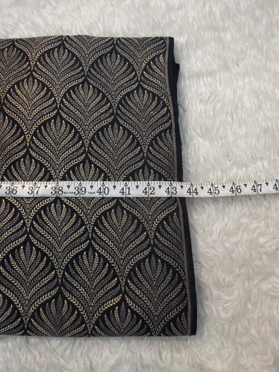 Pure Banarasi Brocade Black Colour Fabrics
