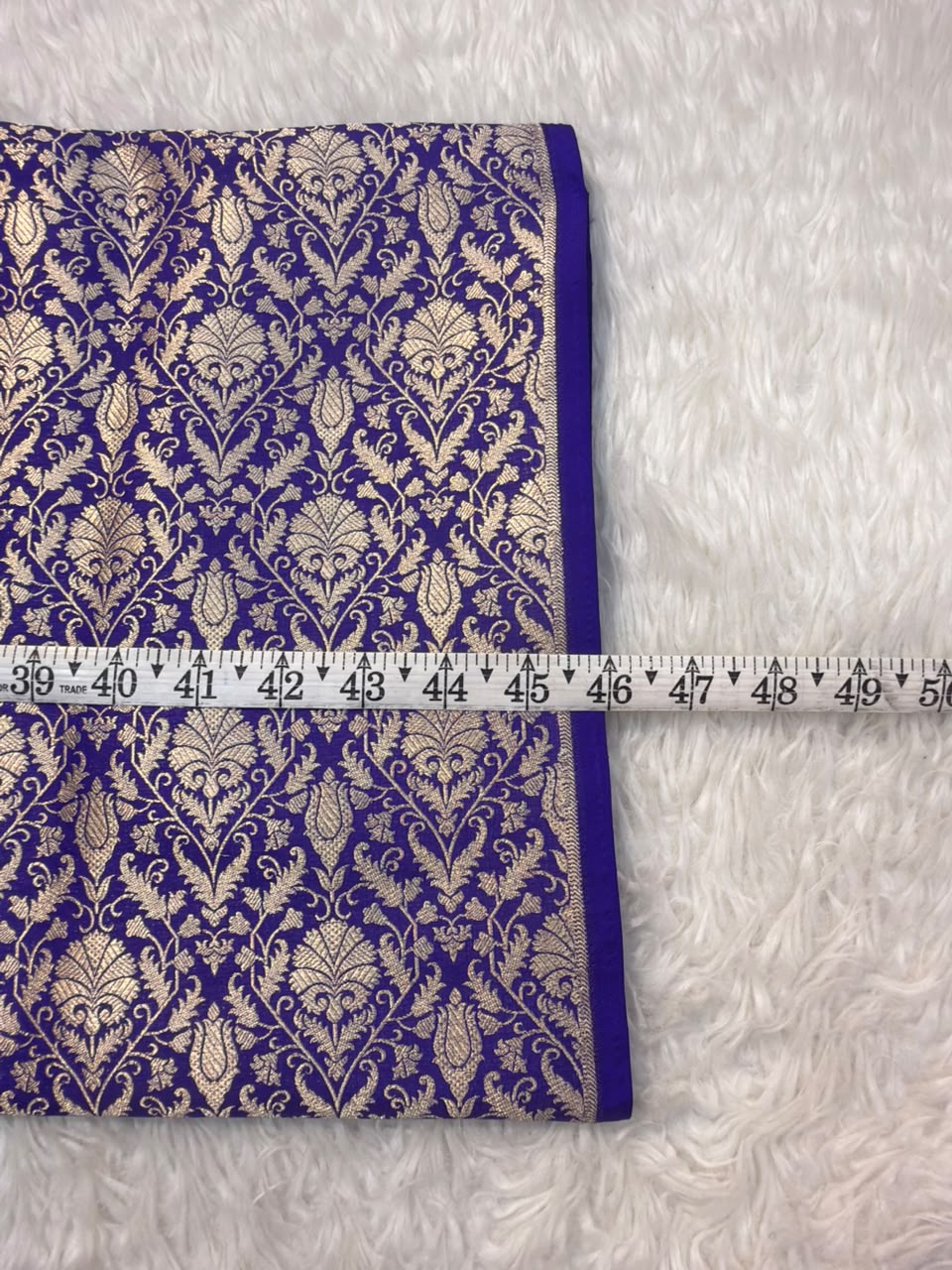 Pure Banarasi Brocade Blue Colour Fabrics