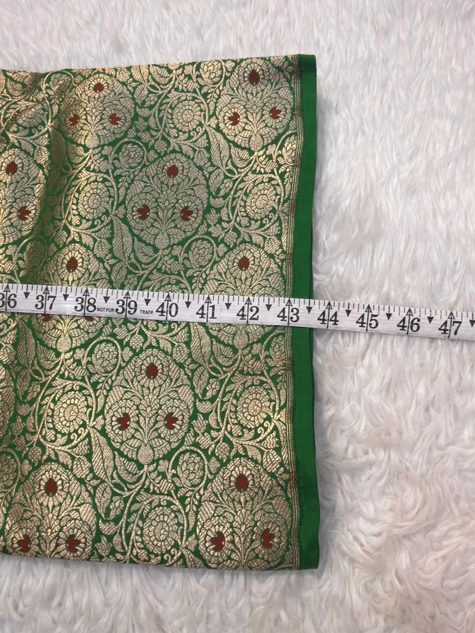 Pure Banarasi Brocade Green Colour Fabrics