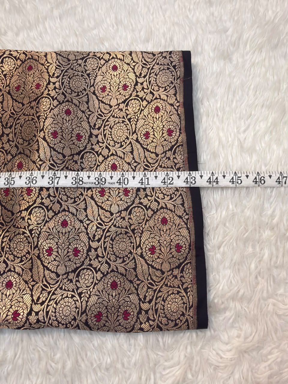 Pure Banarasi Brocade Black Colour fabrics