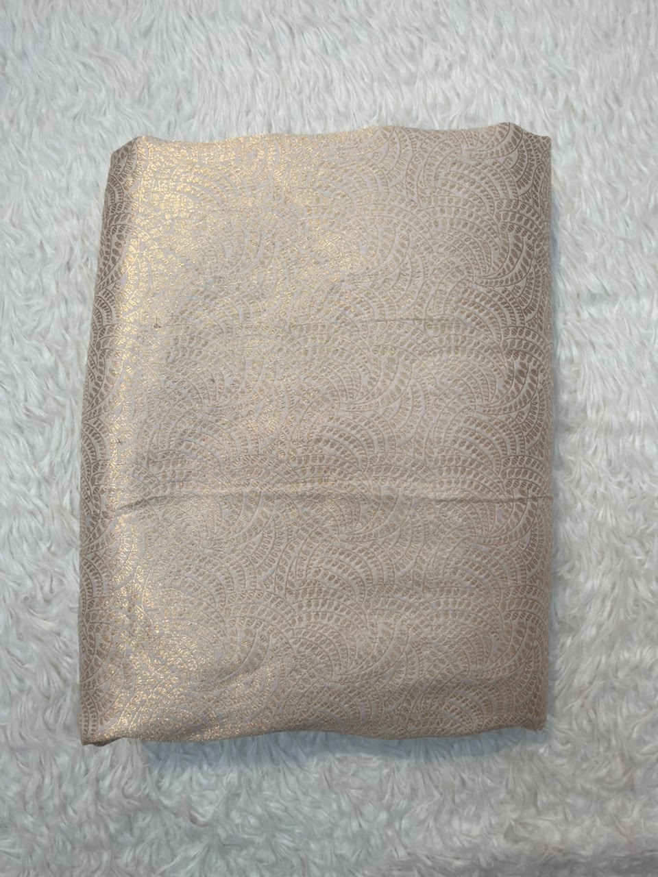 Pure Banarasi Brocade White Colour Fabrics