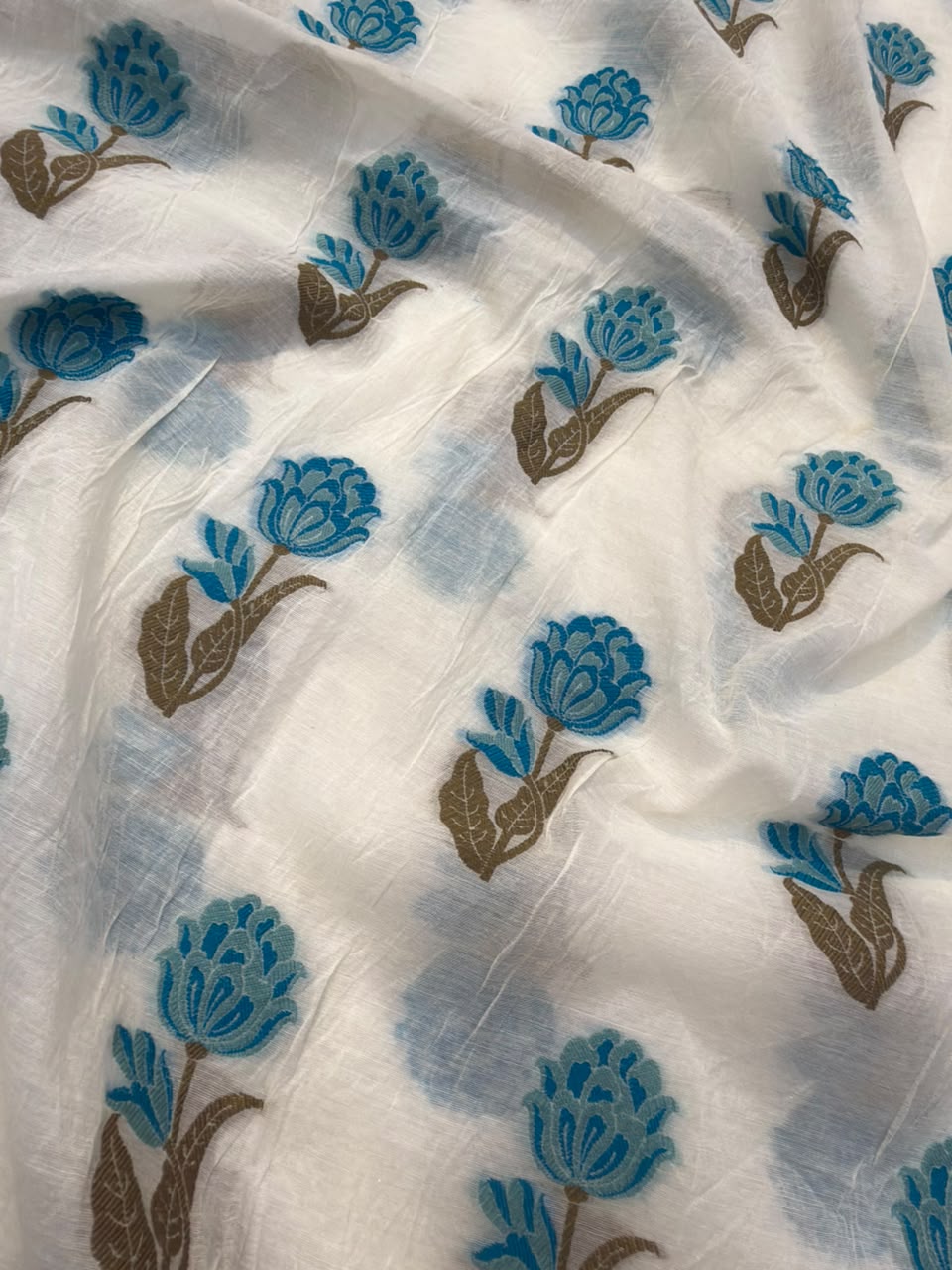 Off White Colour Chanderi Silk Suit Set