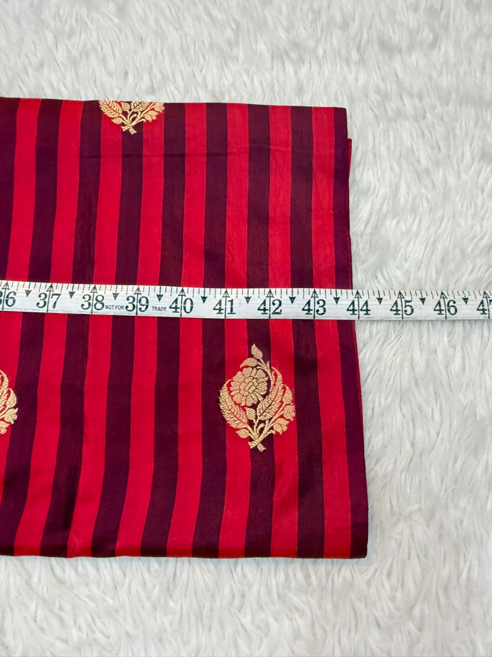 Handwoven Red Colour Katan Silk Fabrics