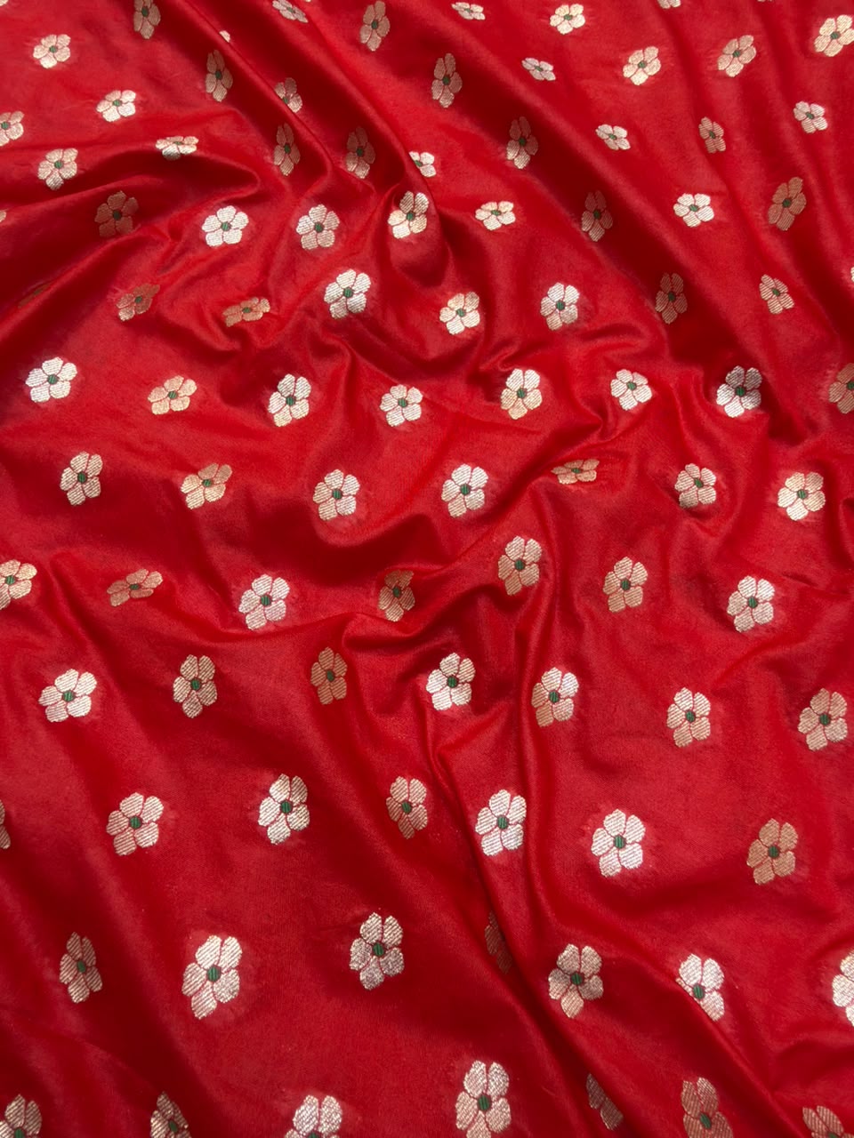 Red Colour Katan Silk Suit Set