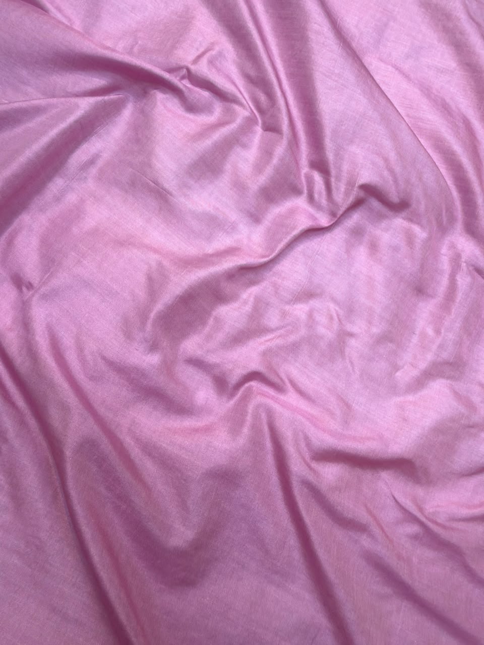 Pure Katan Silk Rose Pink Colour Suit Set