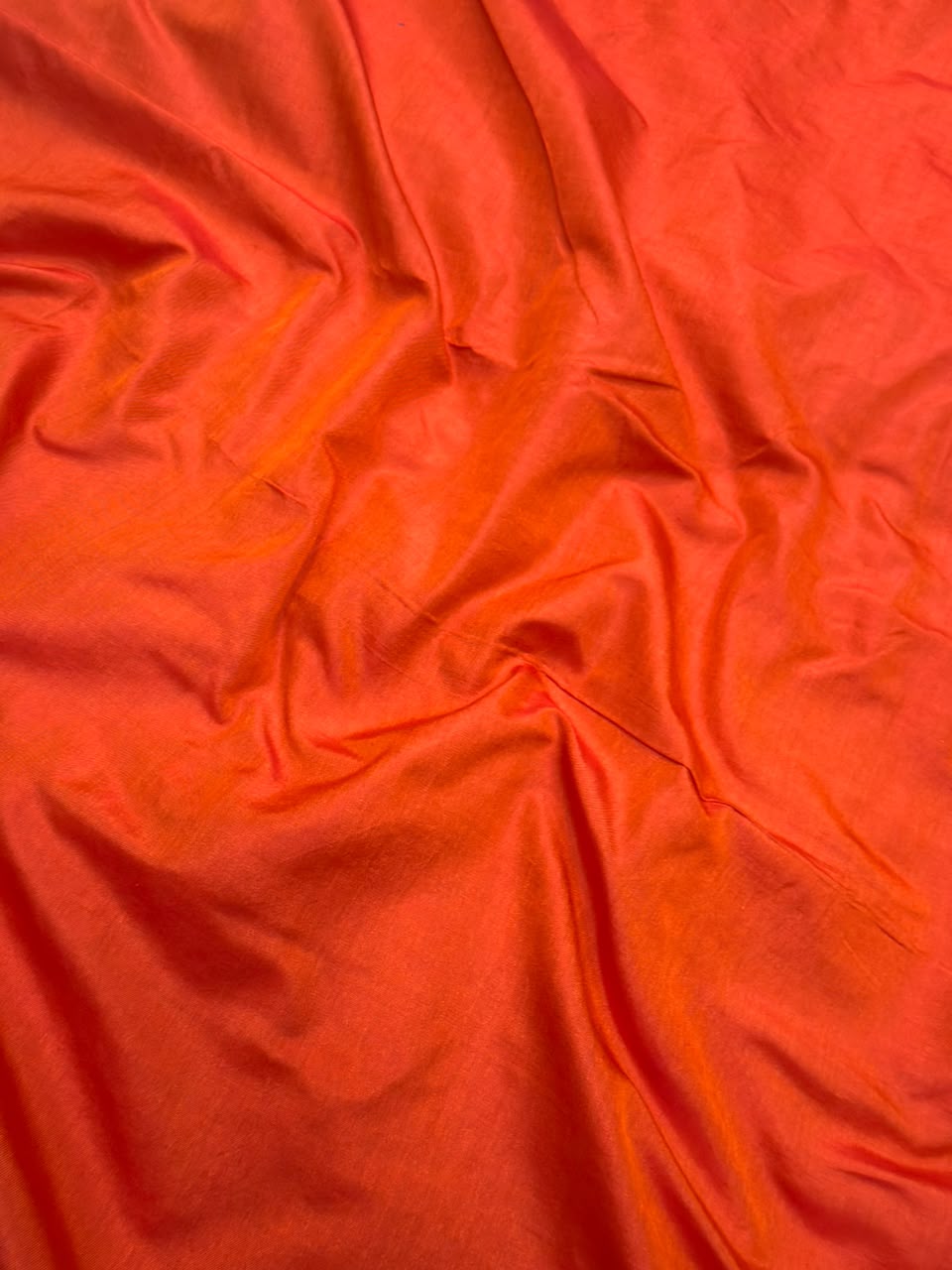 Pure Katan Silk Rust Orange Colour Suit Set