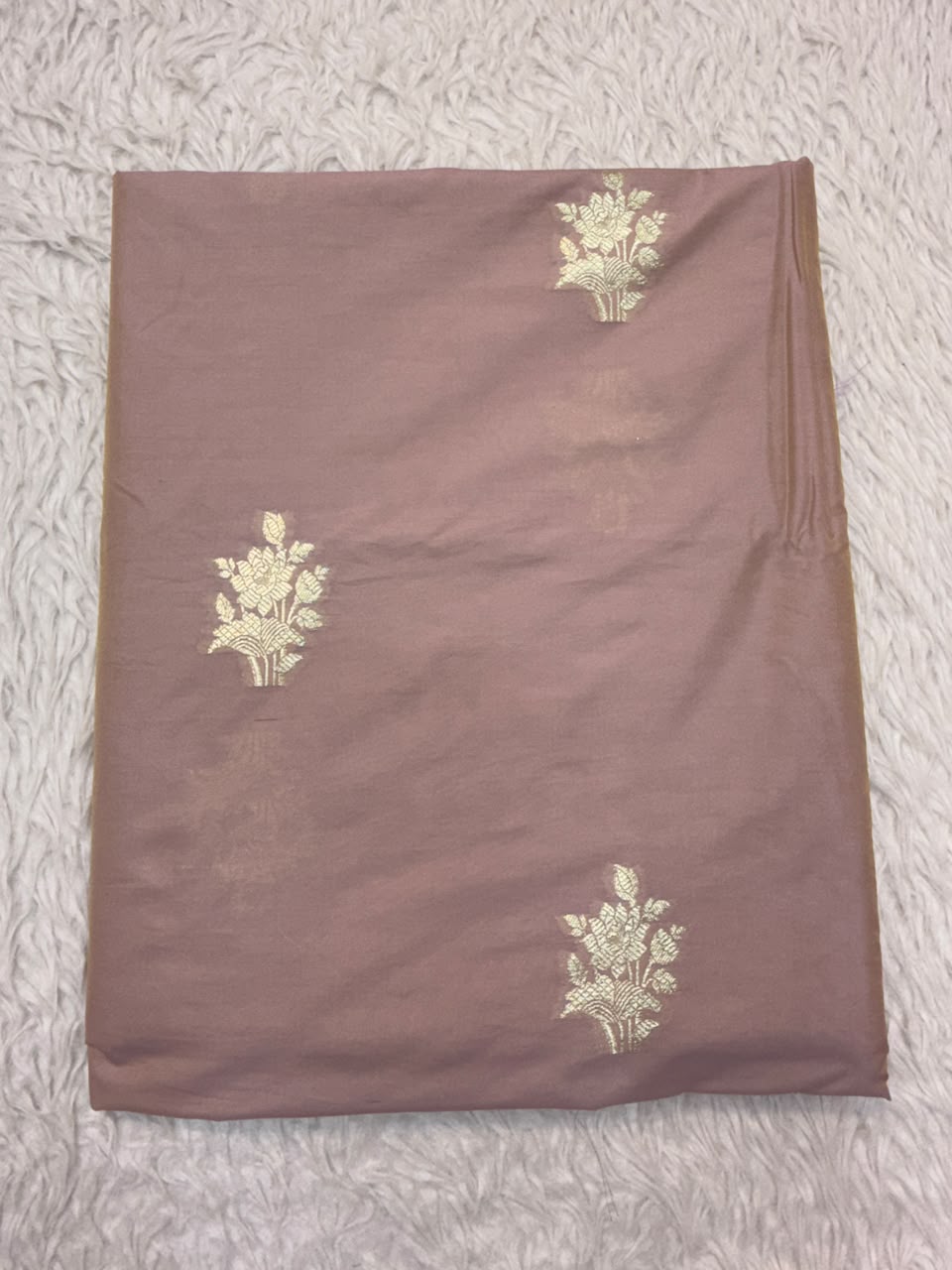 Mauve Colour Banarasi Katan Silk Fabrics