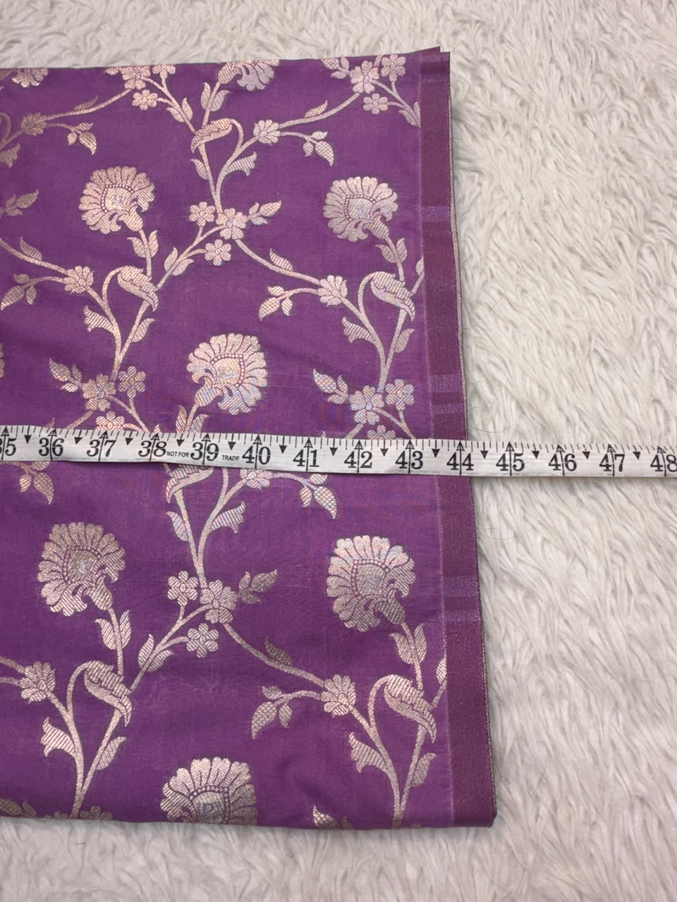 Purple Colour Banarasi Blended Brocade Fabrics