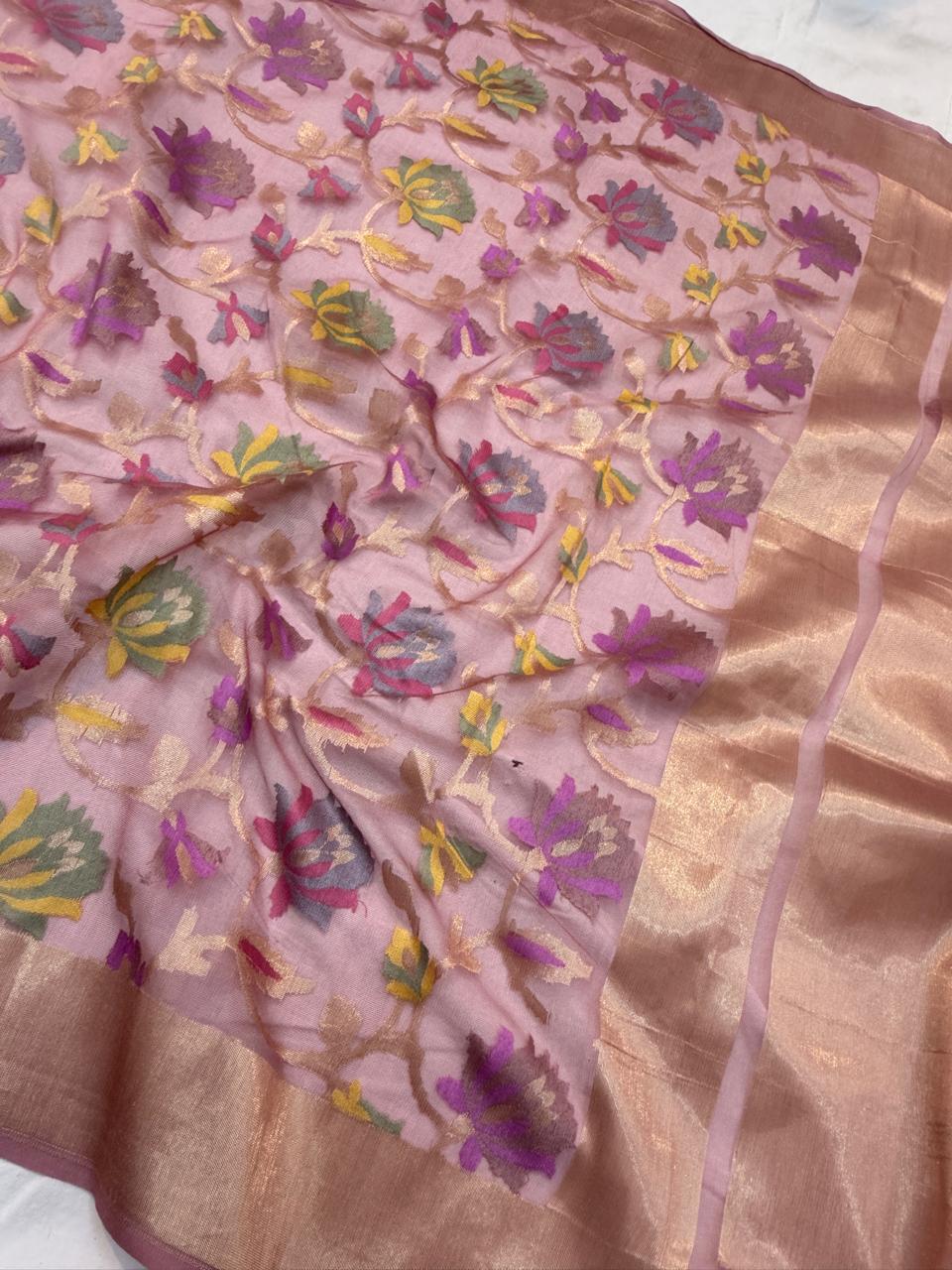 Pure Matka Silk Dusty Rose Colour Suit Set