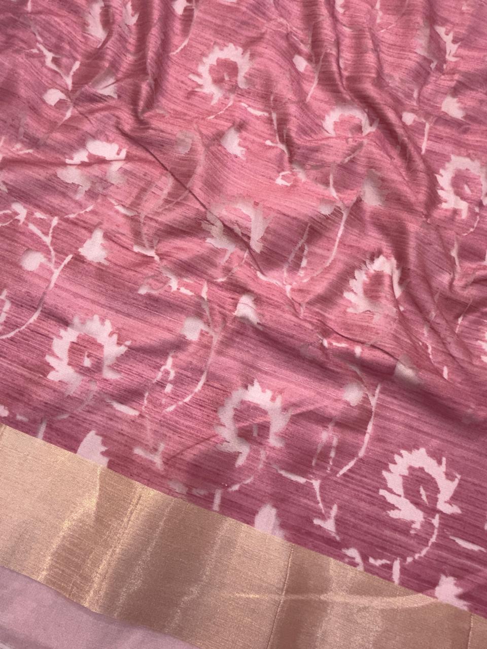 Pure Matka Silk Dusty Rose Colour Suit Set
