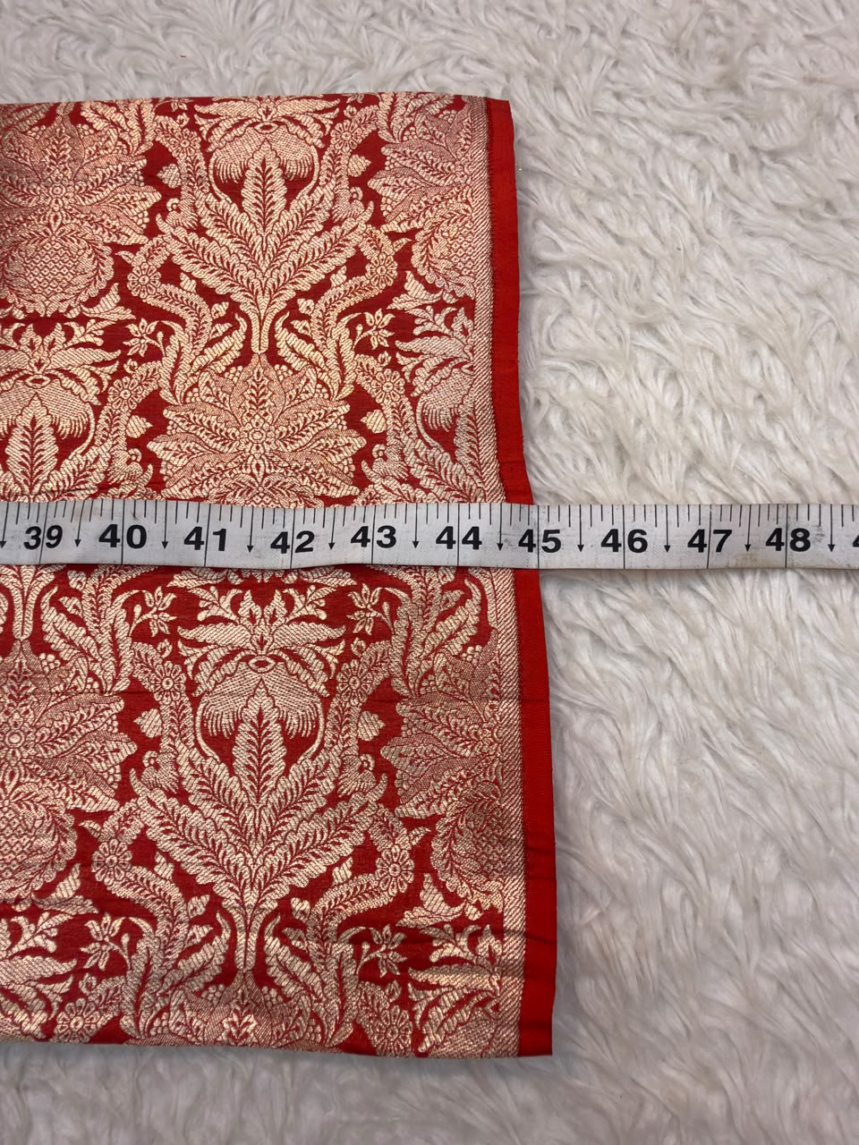 Pure Banarasi Brocade Red Colour Fabrics