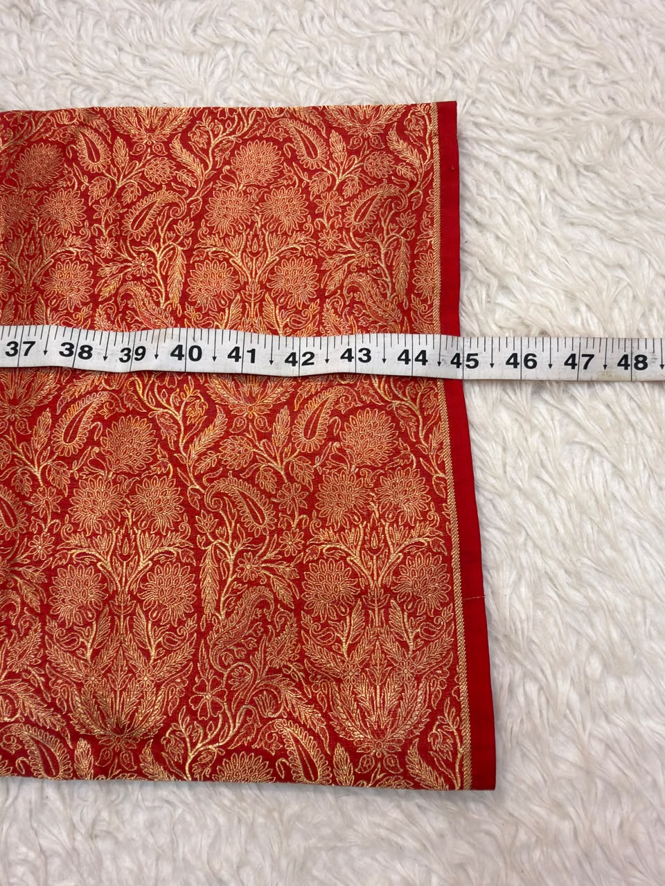 Pure Banarasi Brocade Red Colour Fabrics
