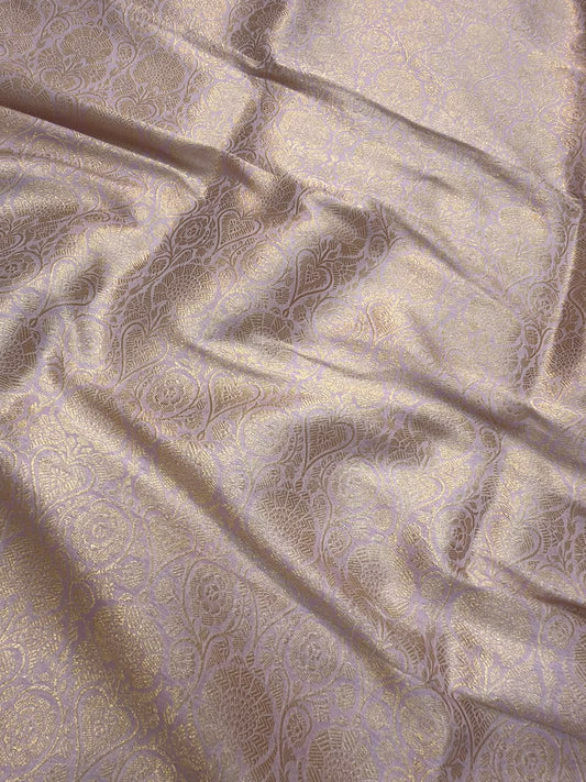 Pure Banarasi Brocade Baby Pink Colour Fabrics