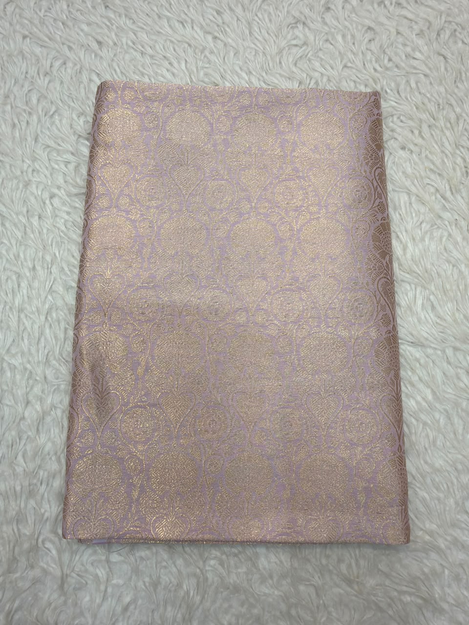 Pure Banarasi Brocade Baby Pink Colour Fabrics