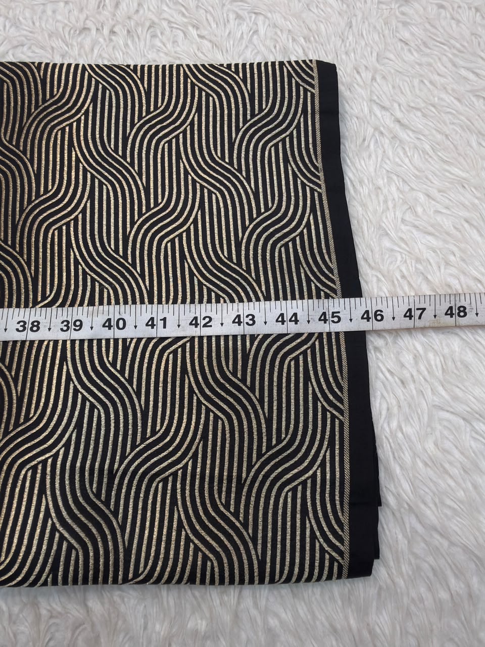 Pure Banarasi Brocade Black Colour Fabrics