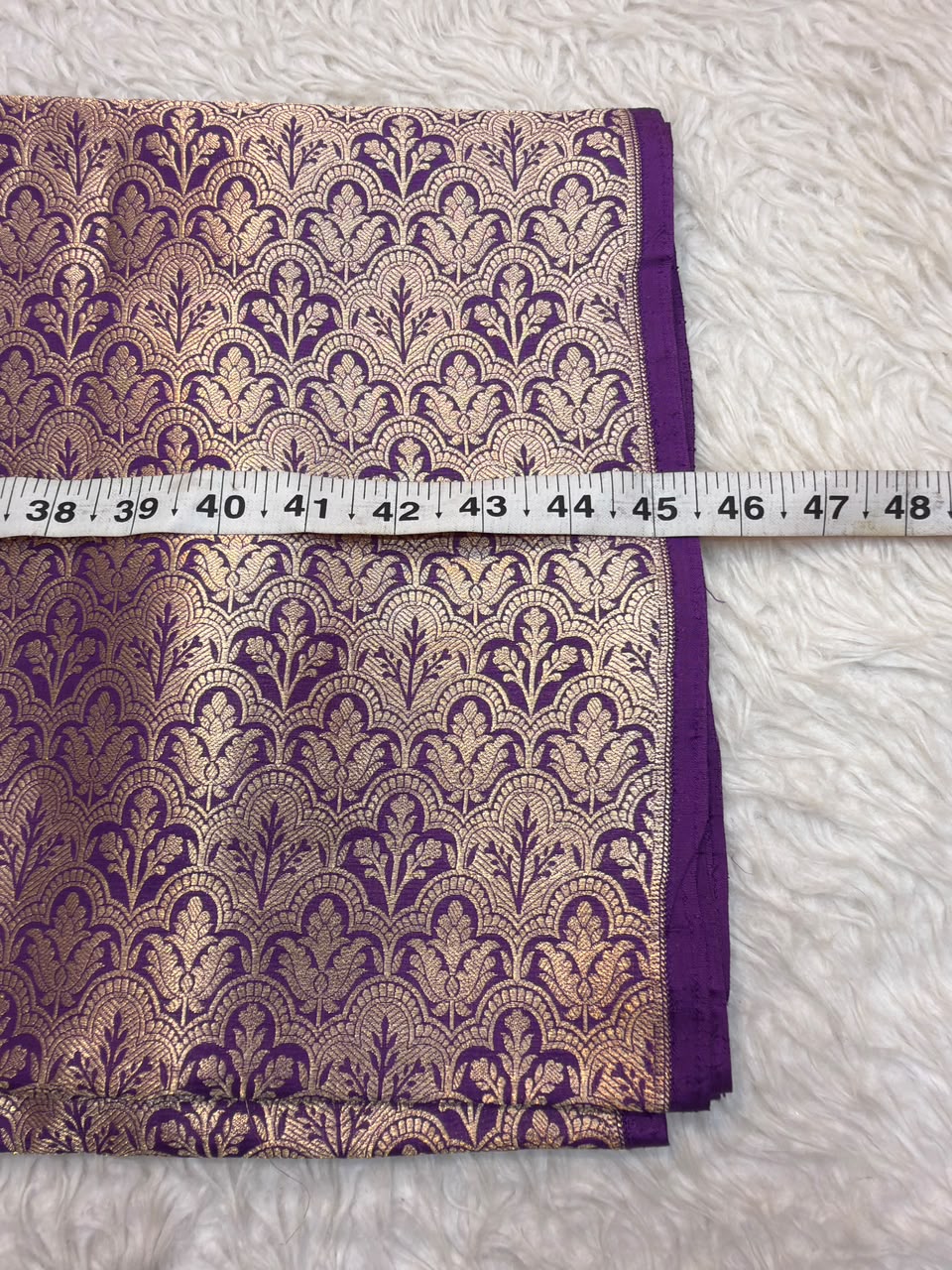 Pure Banarasi Brocade Purple Colour Fabrics