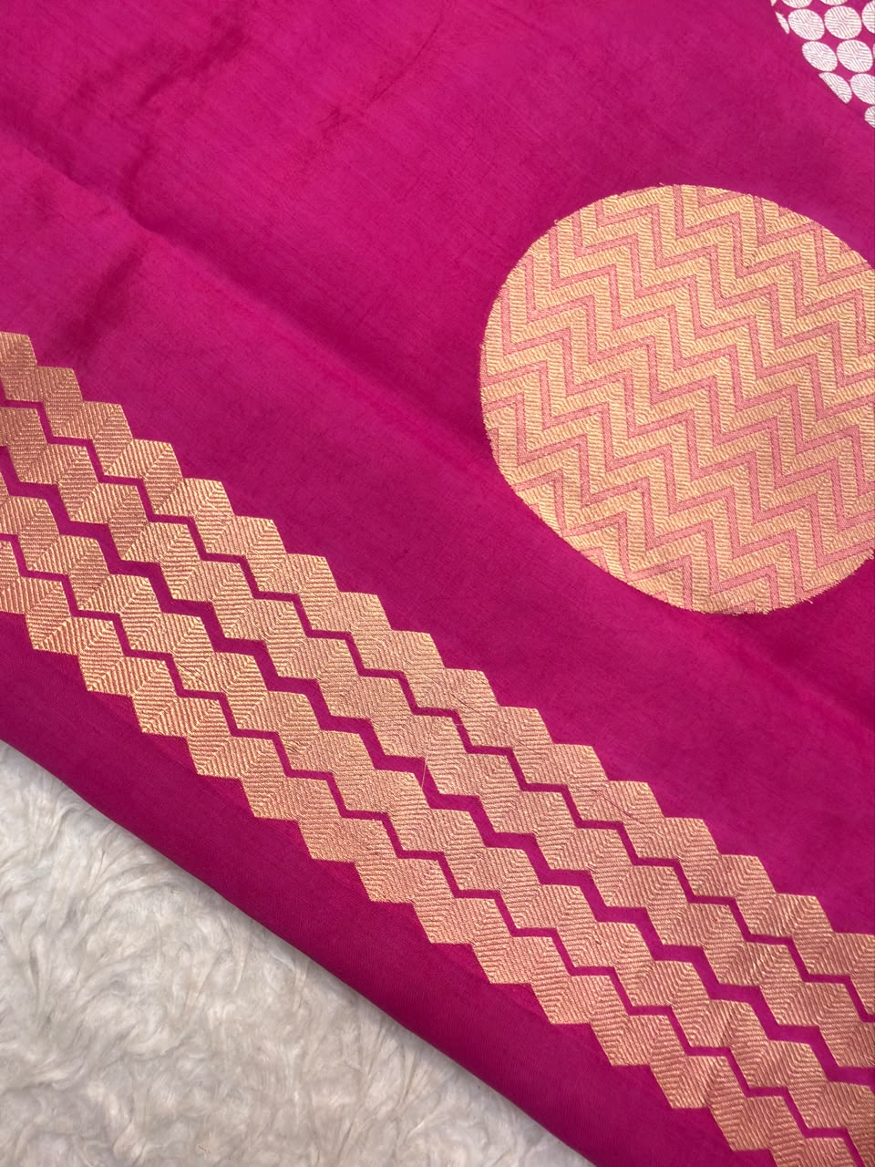 Handwoven Pure Katan Silk Rani Pink Colour Co Ord Set