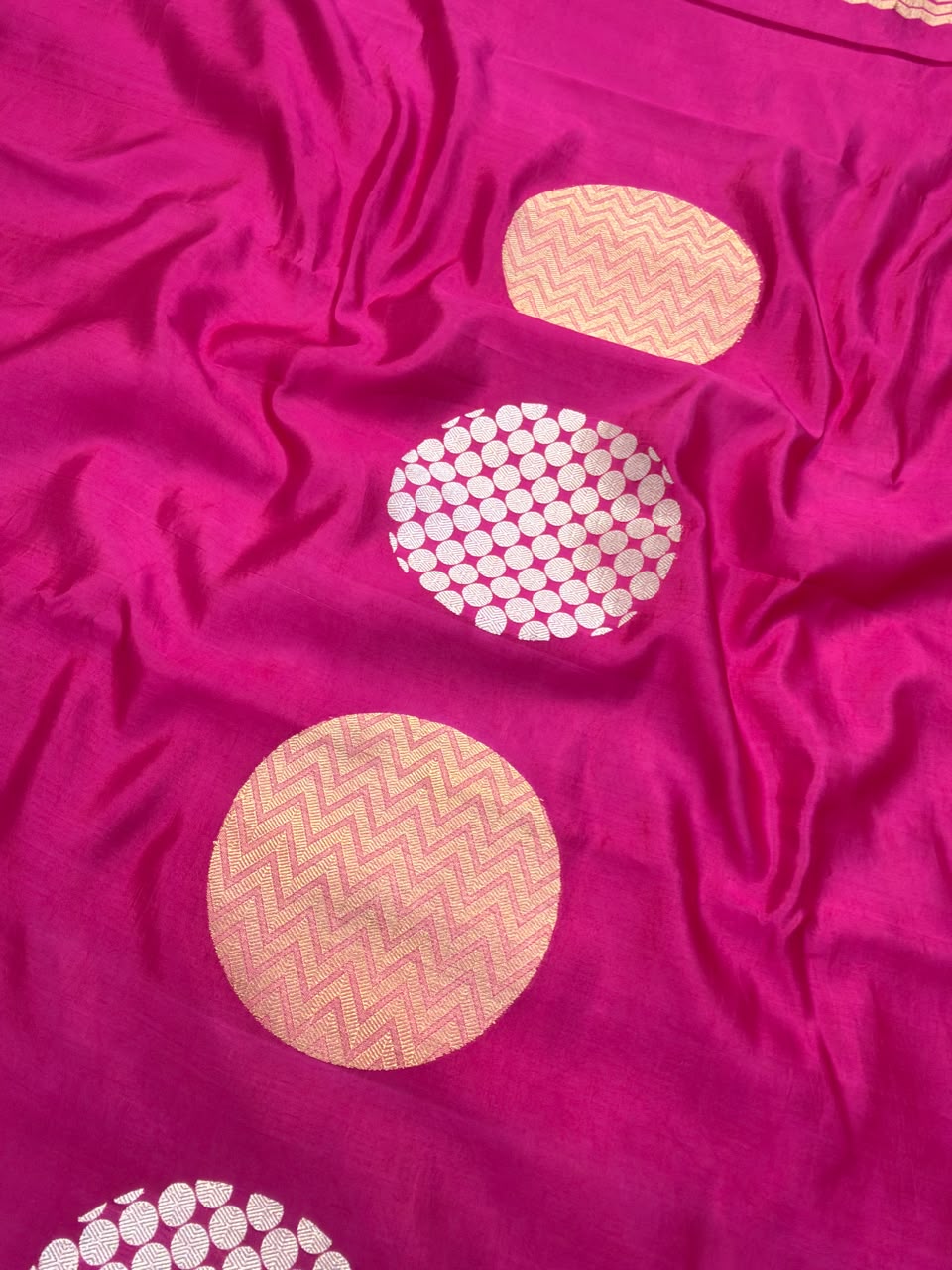 Handwoven Pure Katan Silk Rani Pink Colour Co Ord Set