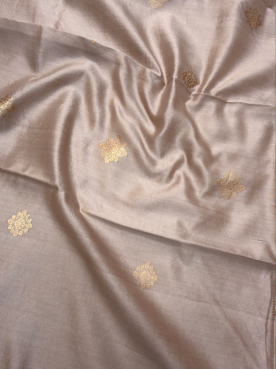 Pure Chinya Silk Beige Colour Suit Set