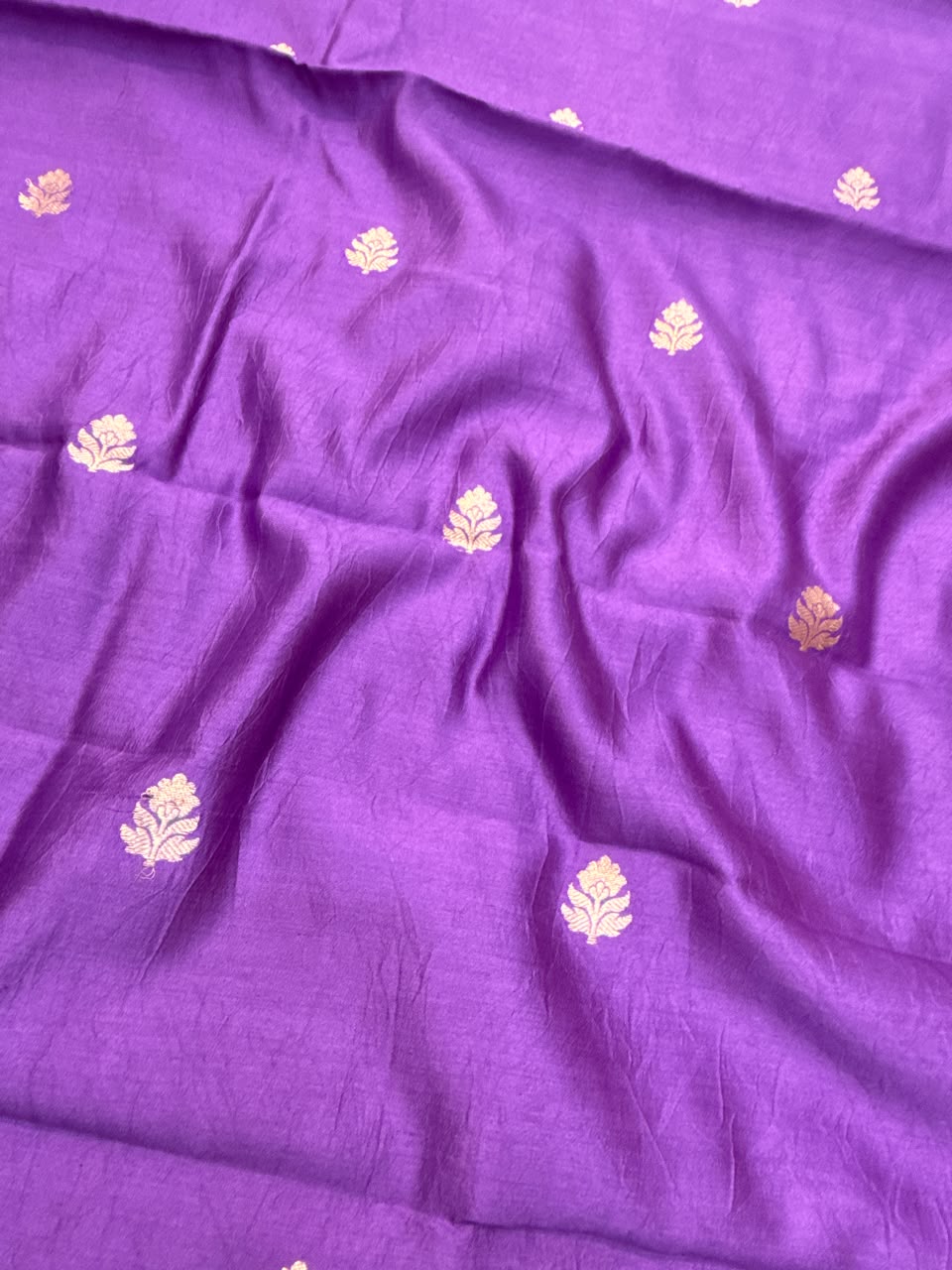 Pure Chinya Silk Purple Colour Suit Set