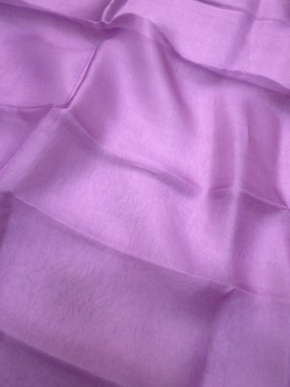 Handwoven Purple Colour Pure Organza Silk Suit Set