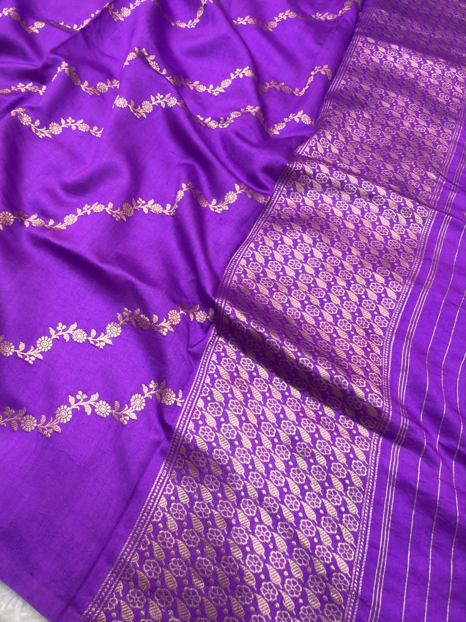 Pure Chinya Silk Purple Colour Suit Set